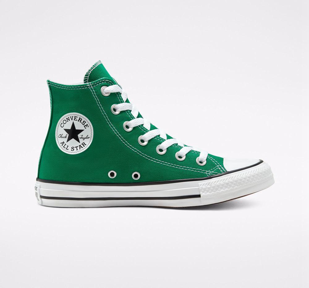 Amazon Green / White / White Men's Converse Chuck Taylor All Star Classic Unisex High Tops India | TUKN-32597