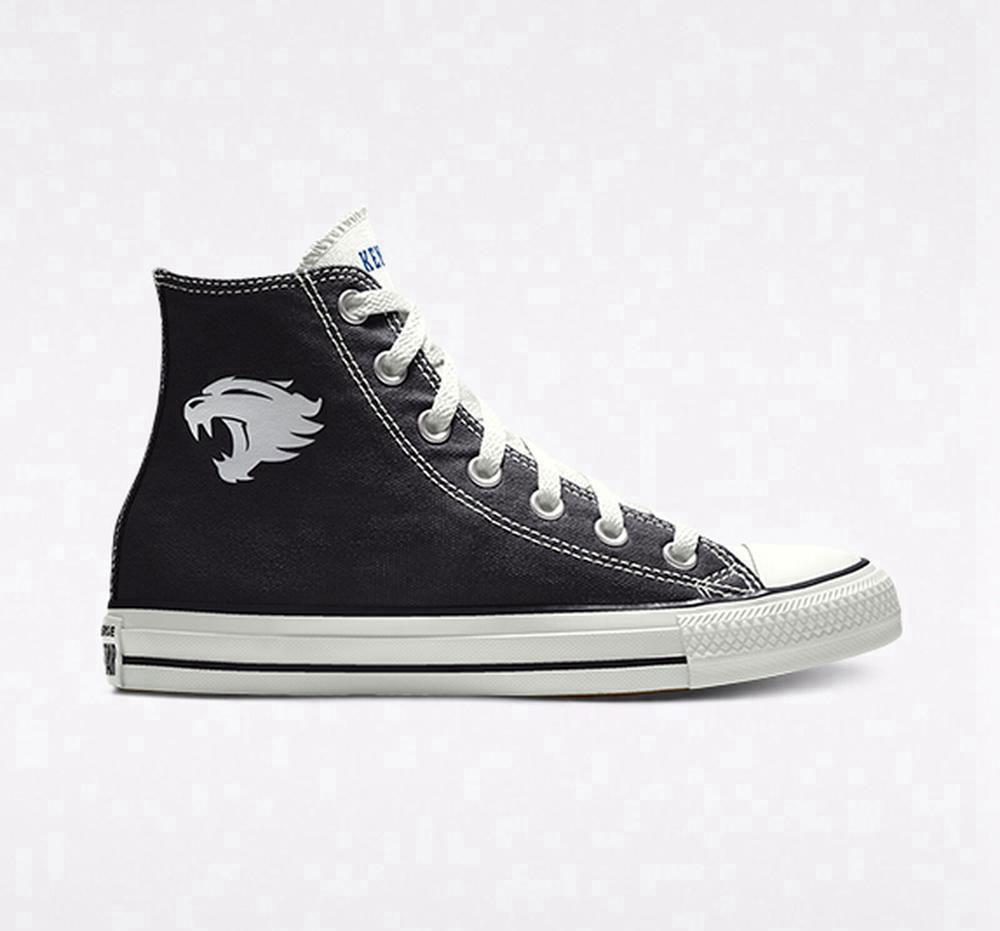 Black Men's Converse Custom Chuck Taylor All Star University Of Kentucky Wildcats By You Unisex High Tops India | BEAR-52039