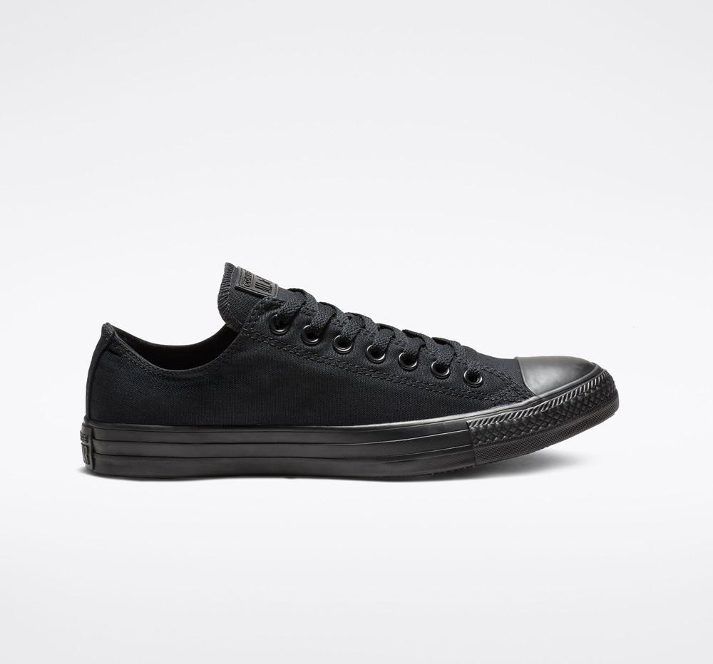 Black Monochrome Men's Converse Chuck Taylor All Star Classic Unisex Low Tops India | HSKV-67149