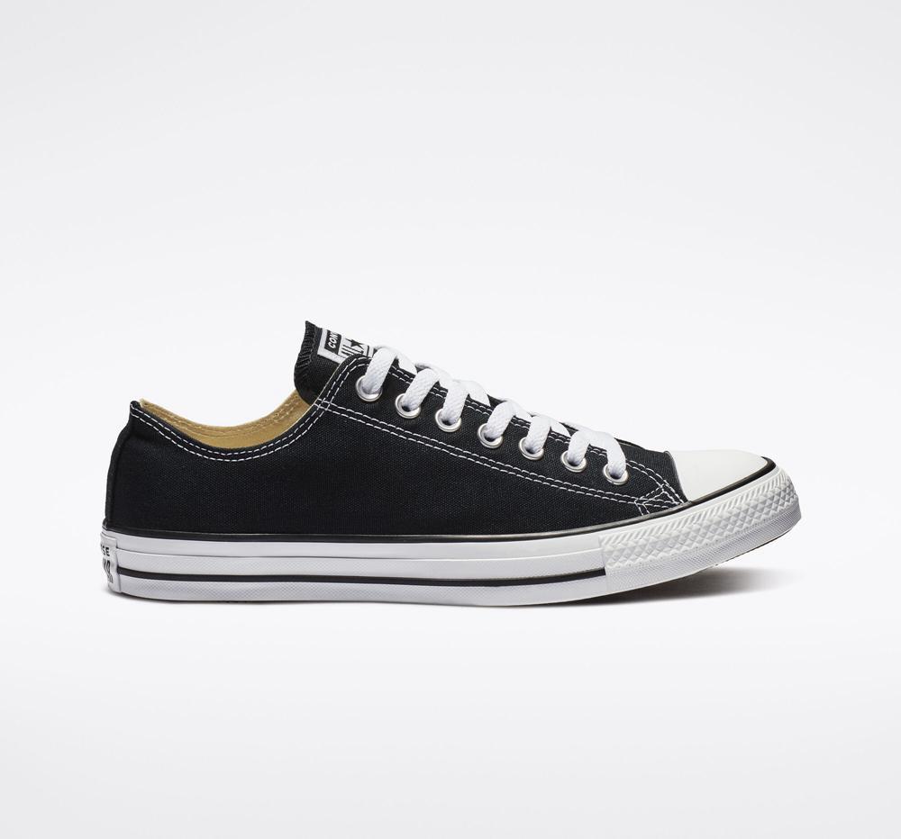 Black Women's Converse Chuck Taylor All Star Classic Unisex Low Tops India | HSKT-28590