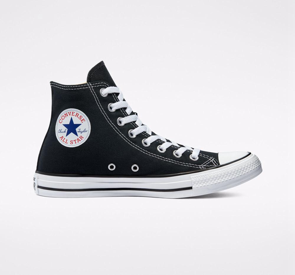 Black Women's Converse Chuck Taylor All Star Classic Unisex High Tops India | YNQB-32174