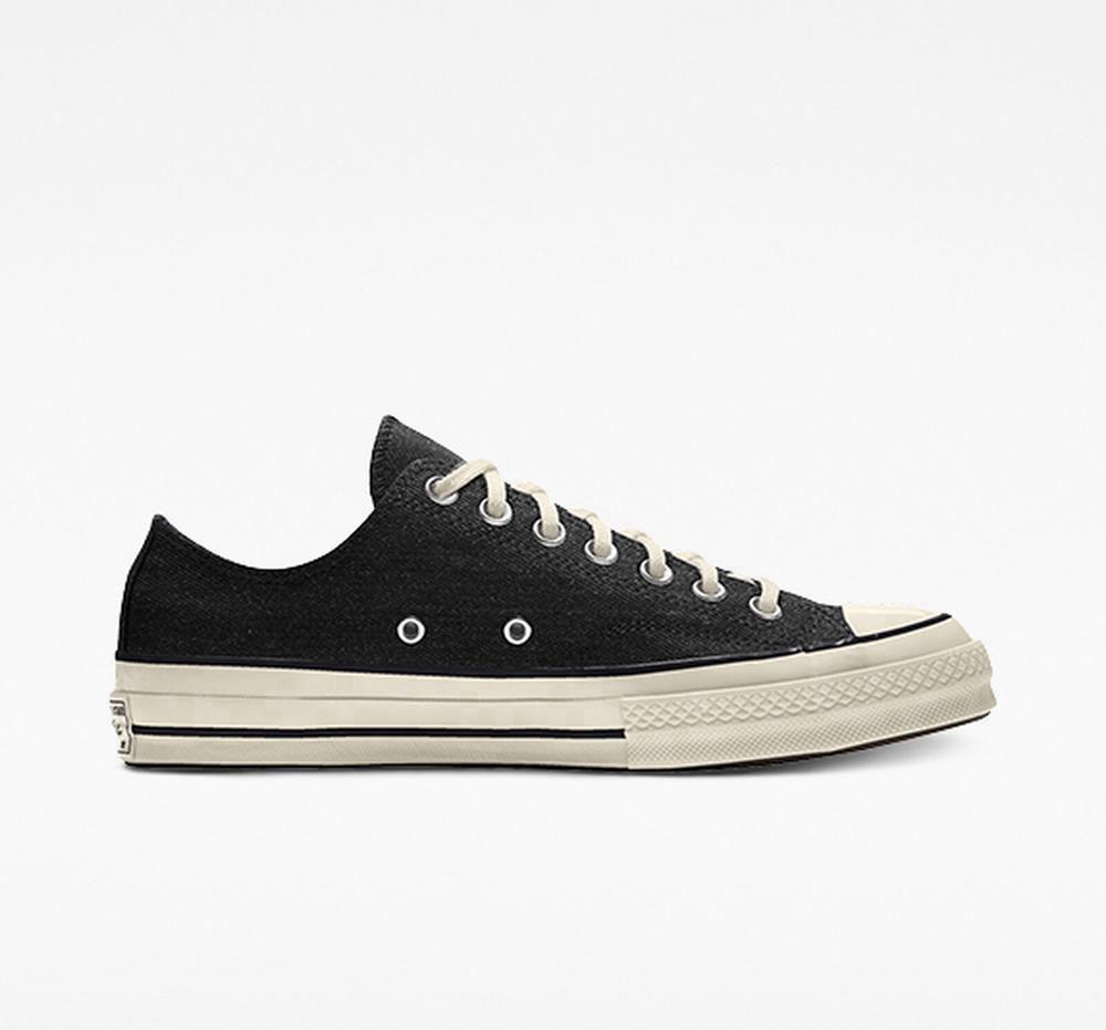 Blackdenim Men's Converse Custom Chuck 70 Vintage Canvas By You Unisex Low Tops India | OBGF-50168