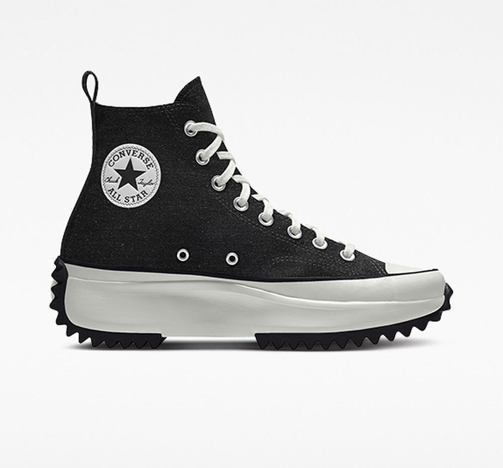 Blackdenim Women's Converse Custom Run Star Hike By You Unisex High Top Platform Shoes India | KIJY-65432