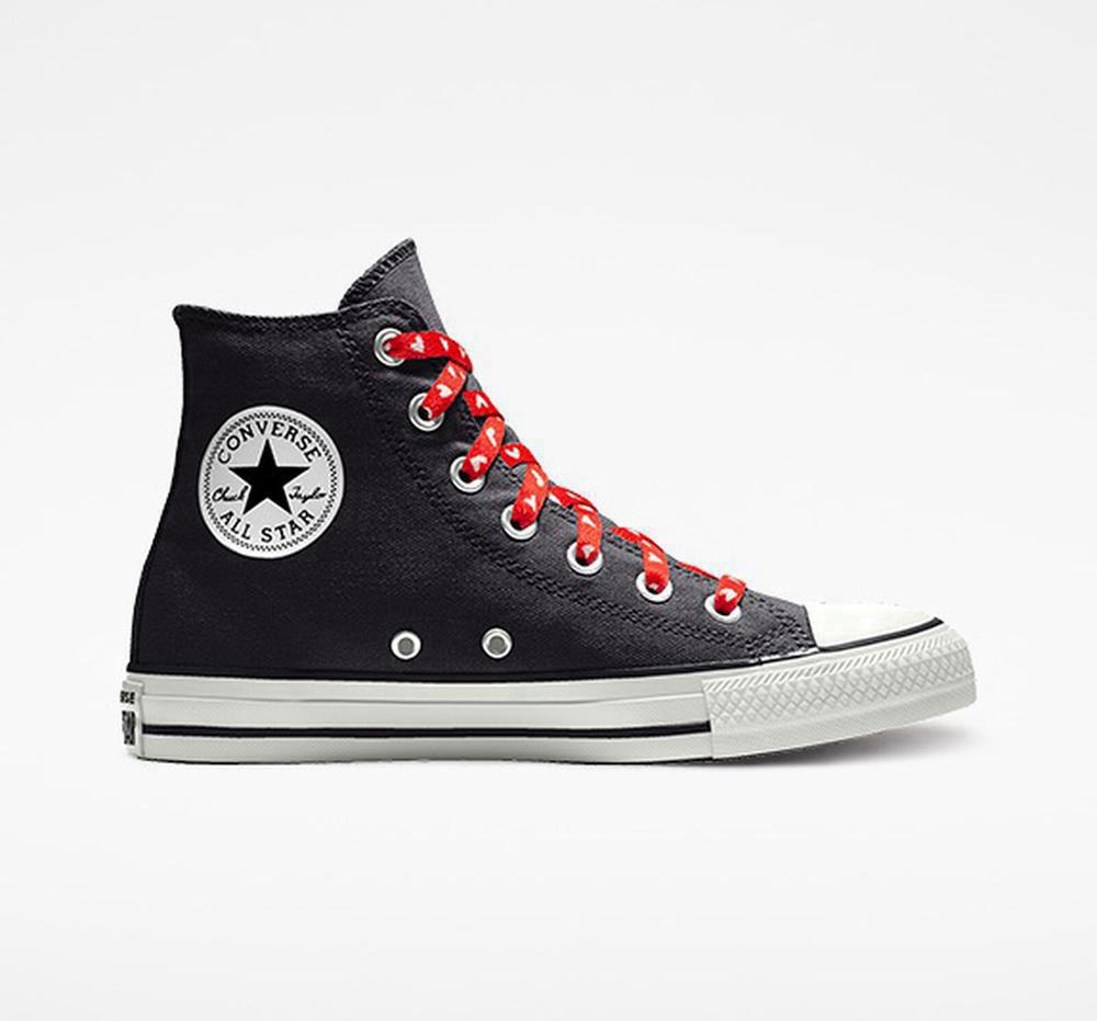 Blackheartlace Men's Converse Custom Chuck Taylor All Star By You Unisex High Tops India | UYXN-53612