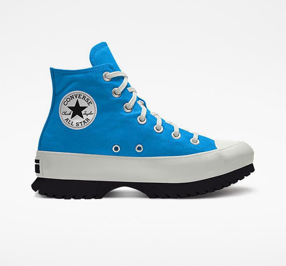 Blue Hero Women's Converse Custom Chuck Taylor All Star Lugged Platform By You Unisex High Tops India | IDQR-18734