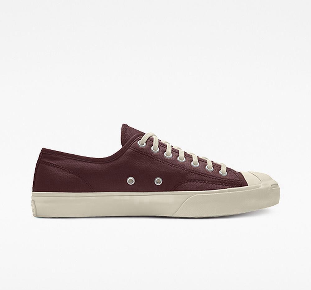 Brown Eldorado Men's Converse Custom Jack Purcell Canvas By You Unisex Low Tops India | DLXO-34180