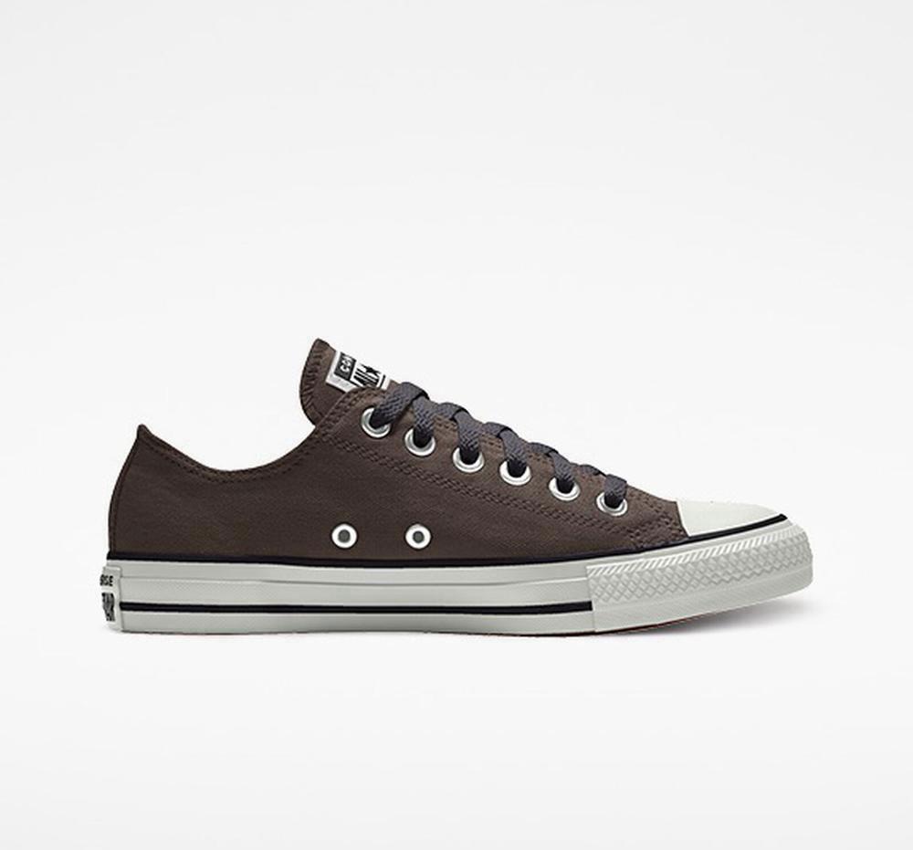 Brown Engine Smoke Men's Converse Custom Chuck Taylor All Star By You Unisex Low Tops India | INVC-29368