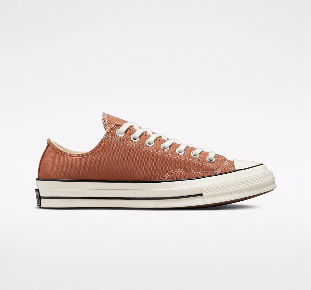 Brown Mineral Clay / Egret / Black Men's Converse Chuck 70 Canvas Unisex Low Tops India | EULJ-46807