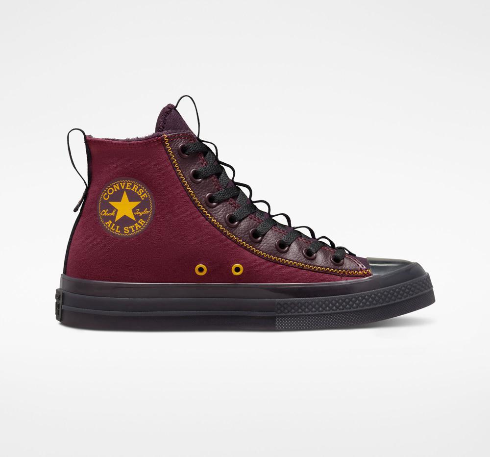 Burgundy Dark Beetroot / Black Cherry Men's Converse Chuck Taylor All Star Cx Explore Counter Climate Unisex High Tops India | ONXE-48026