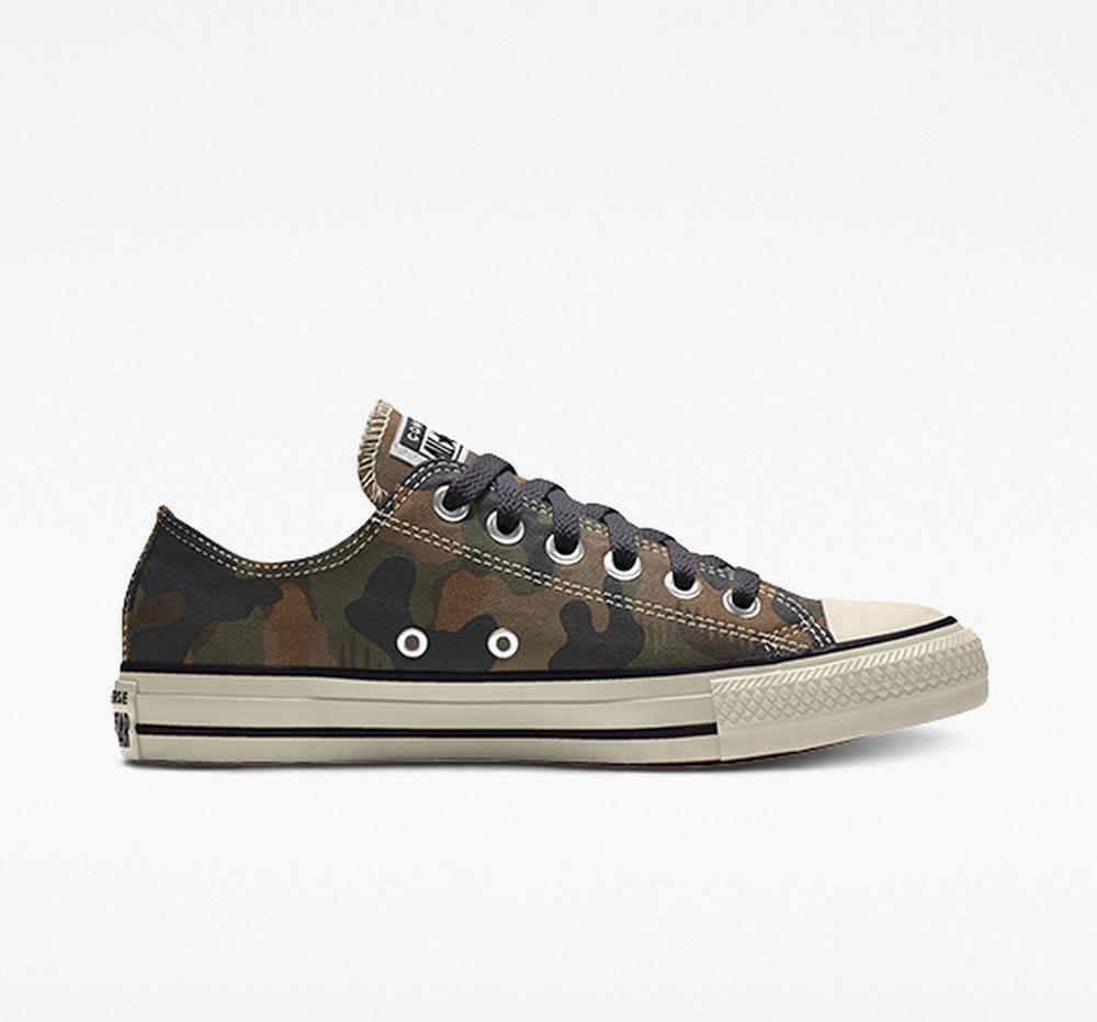 Camo Men's Converse Custom Chuck Taylor All Star By You Unisex Low Tops India | BVGI-13254