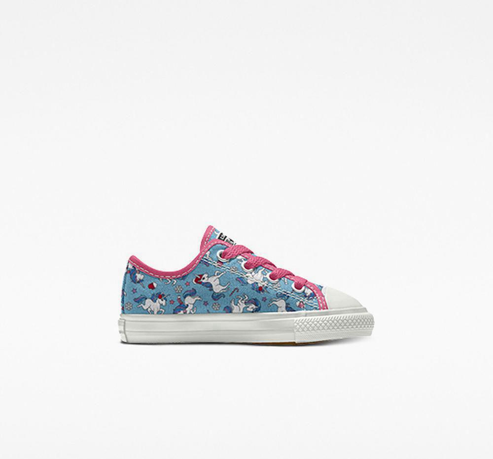 Cozy Unicorn Blue Boys' Converse Custom Chuck Taylor All Star By You Toddler Low Tops India | KOTF-39062