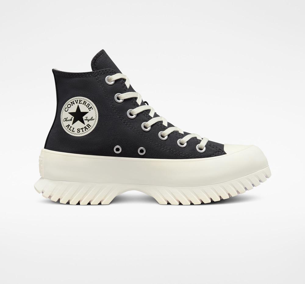 Dk Smoke Grey / Black / Egret Men's Converse Chuck Taylor All Star Lugged 2.0 Unisex High Tops India | OVIZ-86452