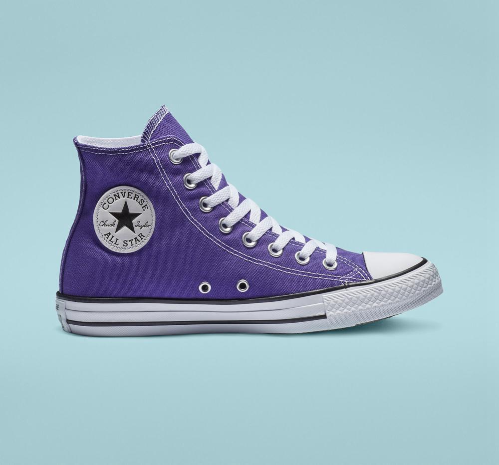 Electric Purple Men's Converse Chuck Taylor All Star Classic Unisex High Tops India | BRXT-68915