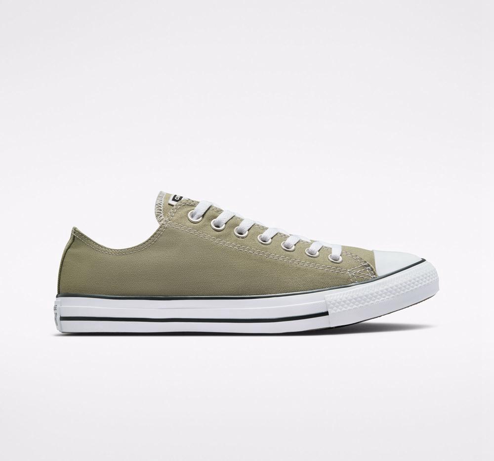 Green Light Field Surplus Men's Converse Chuck Taylor All Star Seasonal Color Unisex Low Tops India | EWTU-94130