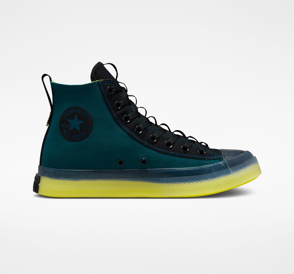 Green Midnight Turquoise / Black Women's Converse Chuck Taylor All Star Cx Explore Edge Glow Unisex High Tops India | MRSK-60823