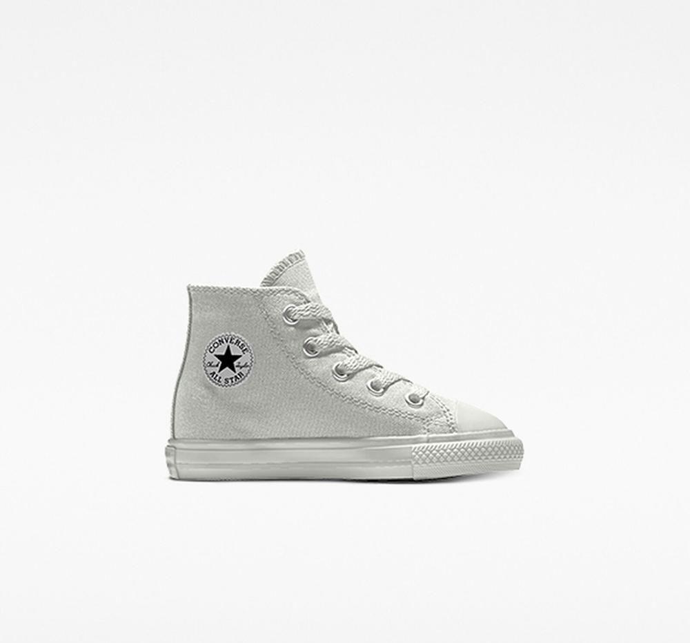 Grey Boys' Converse Custom Chuck Taylor All Star By You Toddler High Tops India | NMKJ-02983