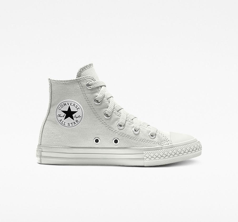 Grey Boys' Converse Custom Chuck Taylor All Star By You Little Kids High Tops India | ZQHX-90862