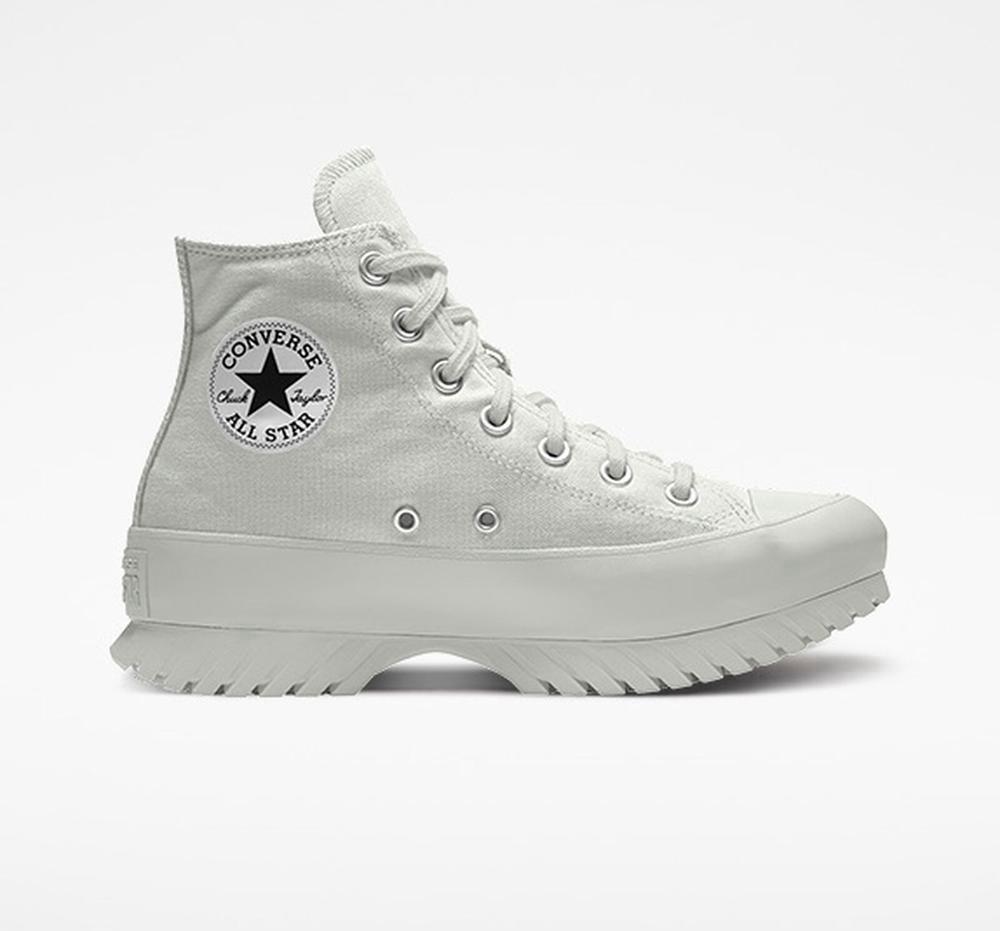 Grey Women's Converse Custom Chuck Taylor All Star Lugged Platform By You Unisex High Tops India | ZBYO-71580