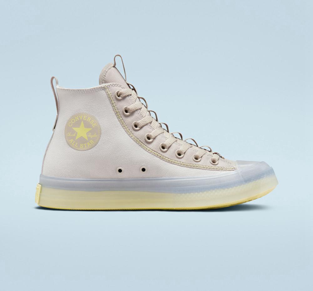 Khaki Pale Putty / Papyrus Men's Converse Chuck Taylor All Star Cx Explore Desert Sunset Unisex High Tops India | YVMB-35689