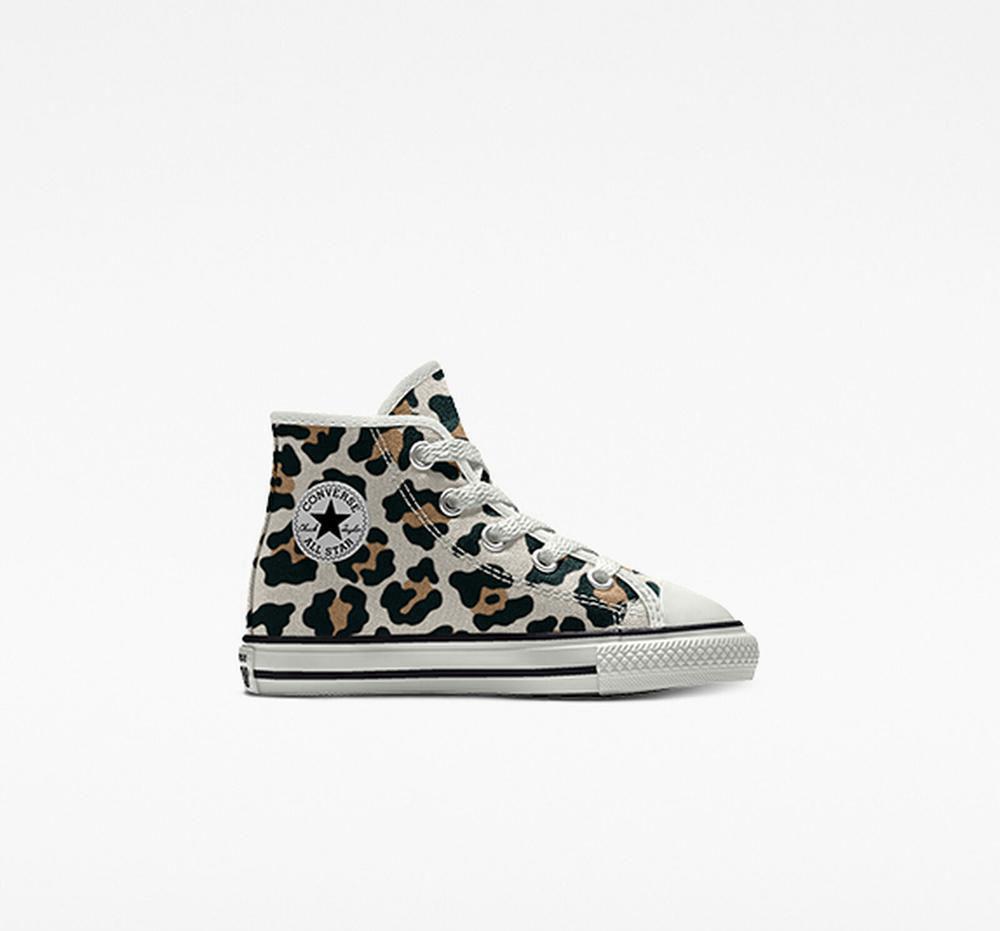 Leopard Boys' Converse Custom Chuck Taylor All Star By You Toddler High Tops India | ANPS-90631