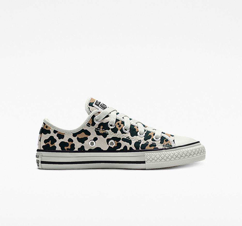 Leopard Girls' Converse Custom Chuck Taylor All Star By You Little Kids Low Tops India | FHPW-79285