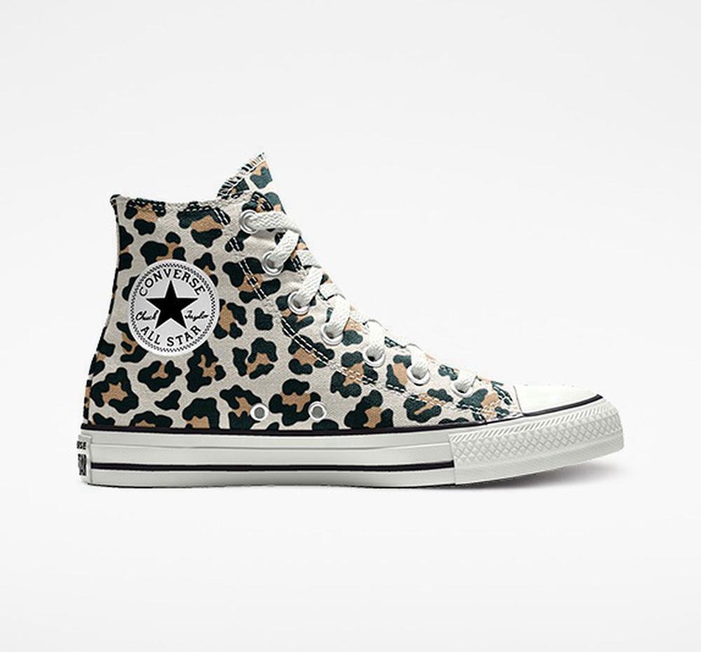 Leopard Men's Converse Custom Chuck Taylor All Star By You Unisex High Tops India | JMHQ-94582