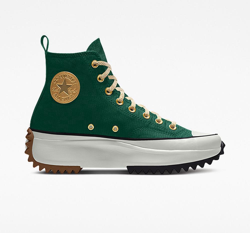 Mid Night Clover Holiday Lace Men's Converse Custom Run Star Hike By You Unisex High Tops India | KXPD-09615