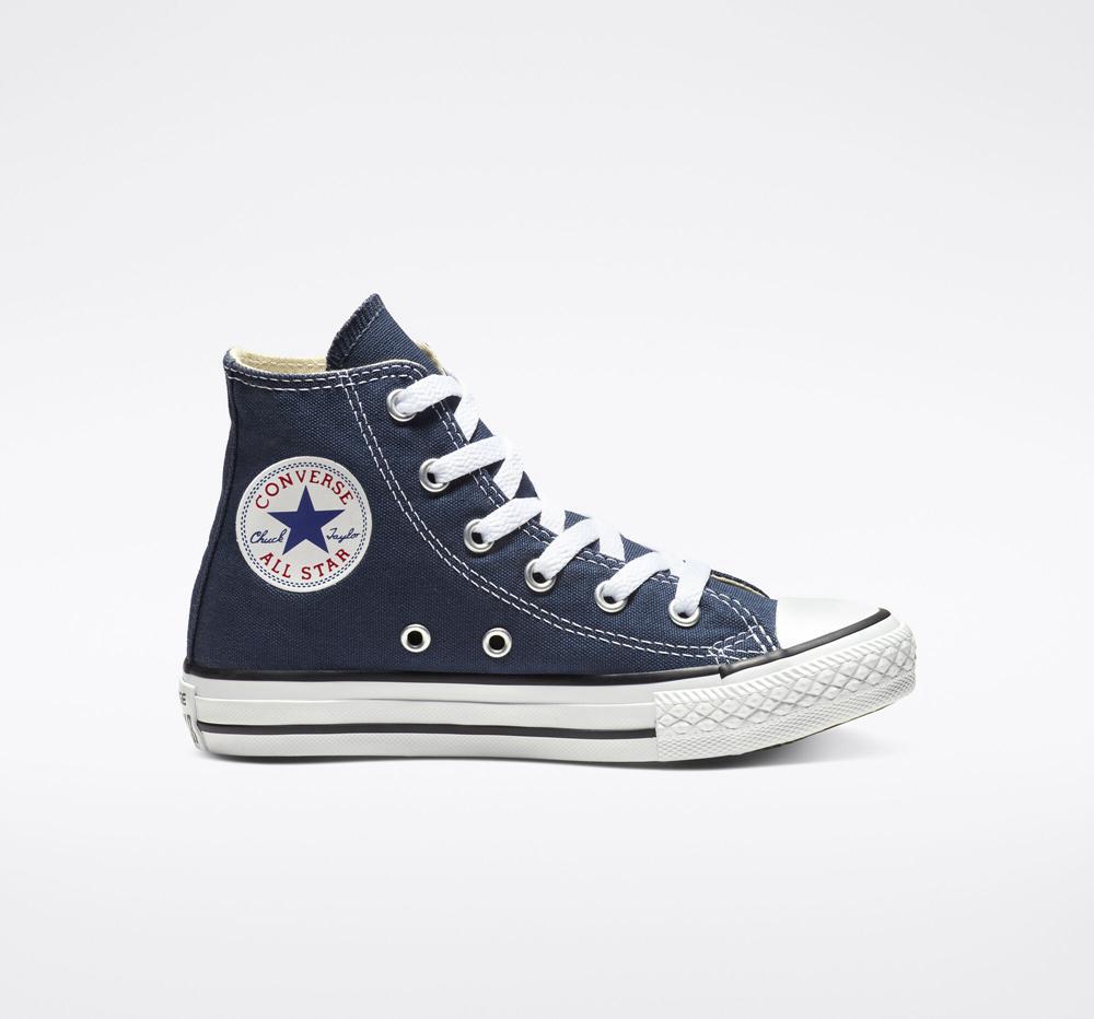 Navy Boys' Converse Chuck Taylor All Star Classic Little Kids High Tops India | SCIN-19346