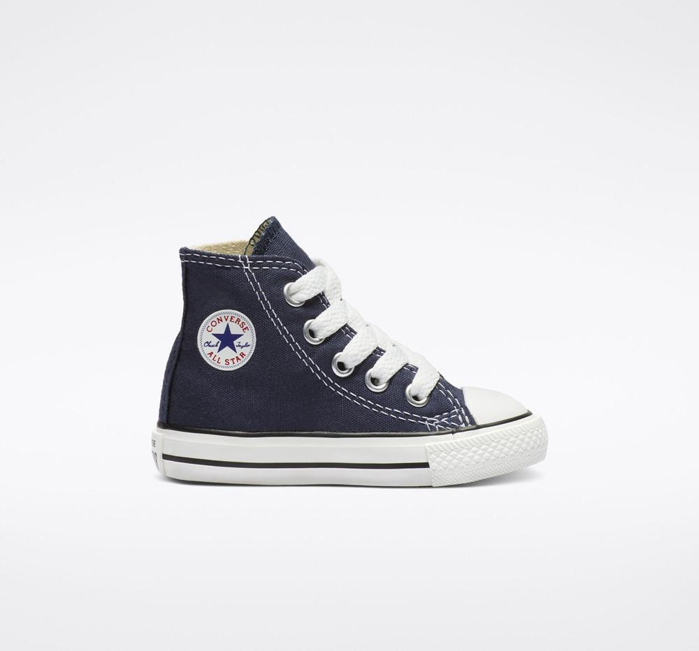 Navy Boys' Converse Chuck Taylor All Star Classic Toddler High Tops India | SCJH-60518