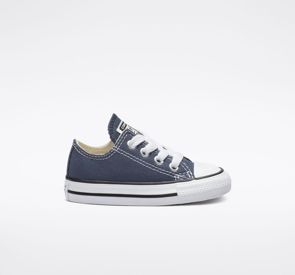 Navy Boys' Converse Chuck Taylor All Star Classic Toddler Low Tops India | XOAY-86274