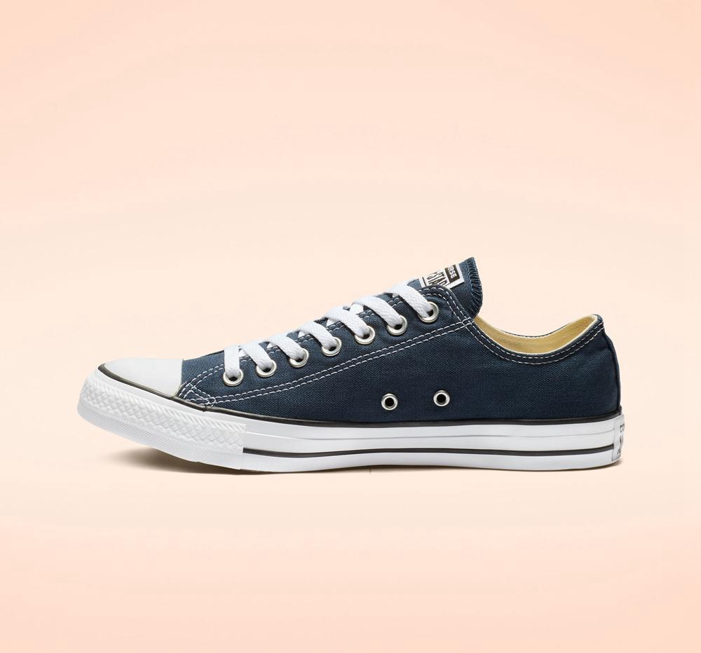 Navy Men's Converse Chuck Taylor All Star Classic Unisex Low Tops India | ARJW-95027