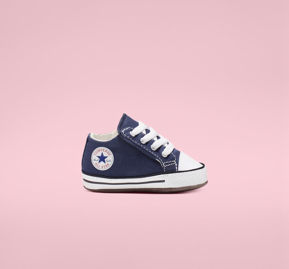 Navy / Natural Ivory / White Boys' Converse Chuck Taylor All Star Cribster Easy On Baby Mid Boots India | AMFG-68015