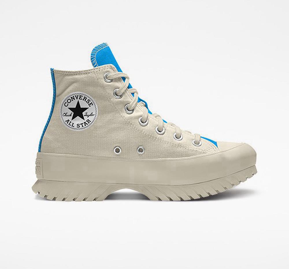 Off White Women's Converse Custom Chuck Taylor All Star Lugged Platform By You Unisex High Tops India | XULI-29765