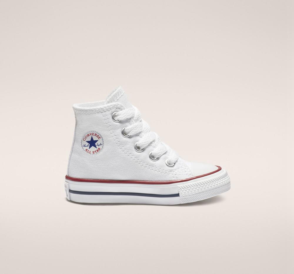 Optical White Boys' Converse Chuck Taylor All Star Classic Toddler High Tops India | CHJV-68072