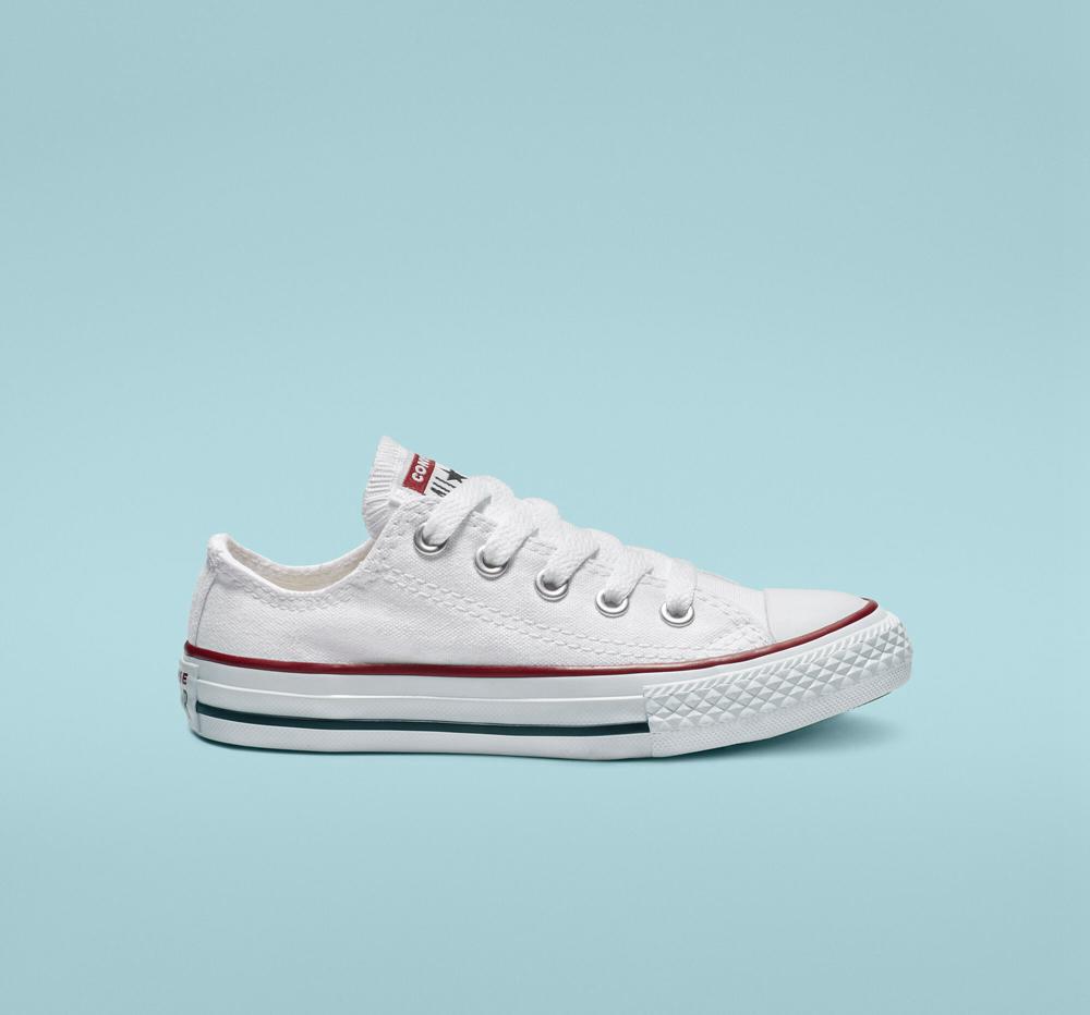 Optical White Boys' Converse Chuck Taylor All Star Classic Little Kids Low Tops India | JWMY-32798