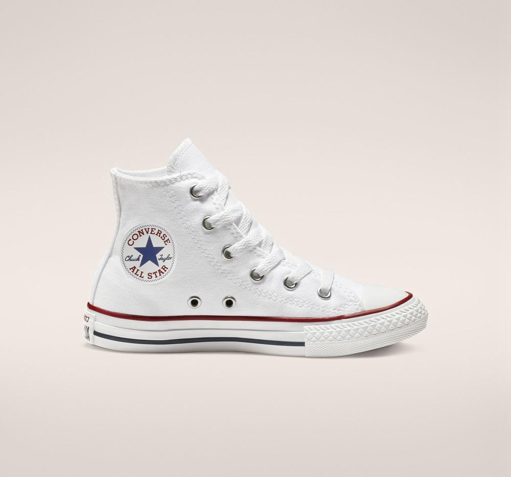 Optical White Girls' Converse Chuck Taylor All Star Classic Little Kids High Tops India | PEQZ-31092