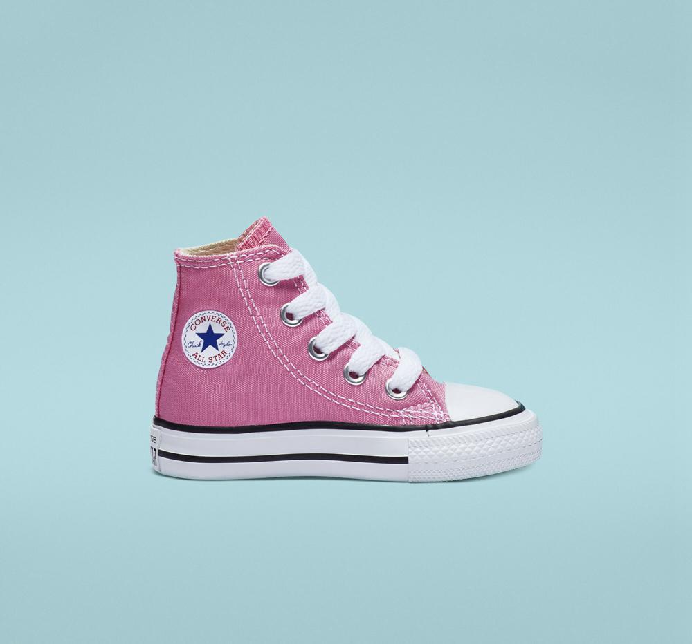 Pink Boys' Converse Chuck Taylor All Star Classic Toddler High Tops India | IDTR-06297