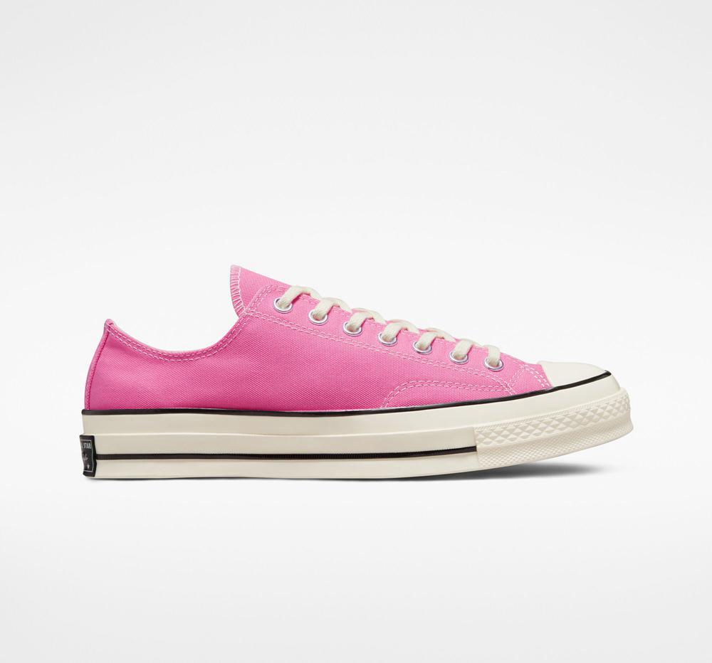 Pink / Egret / Black Men's Converse Chuck 70 Vintage Canvas Unisex Low Tops India | EIQB-31569