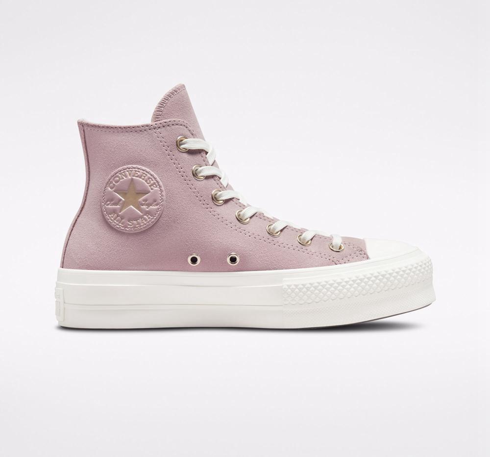 Pink Stone Mauve / Egret Women's Converse Chuck Taylor All Star Lift Platform Earthy Neutrals High Tops India | TCQG-23710