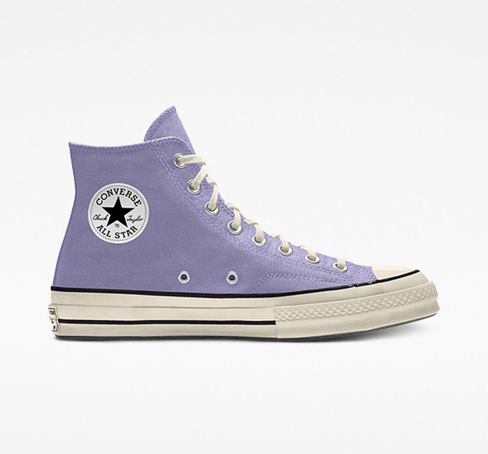 Purple Moon Stone Violet Men's Converse Custom Chuck 70 Vintage Canvas By You Unisex High Tops India | YVRN-74860