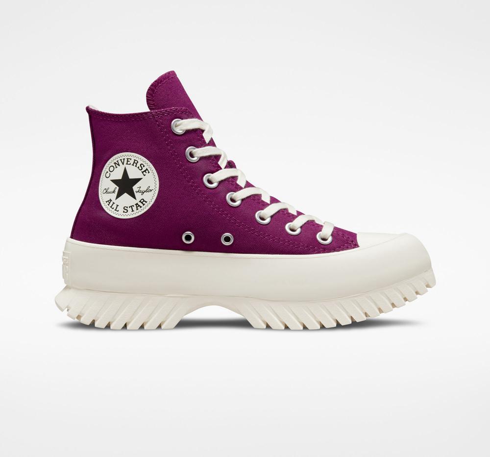 Purple Mystic Orchid / Black / Egret Men's Converse Chuck Taylor All Star Lugged 2.0 Unisex High Top Platform Shoes India | MFWV-20871