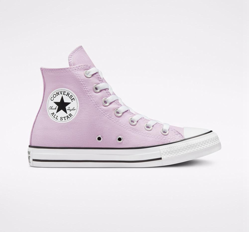 Purple Pale Amethyst Men's Converse Chuck Taylor All Star Seasonal Color Unisex High Tops India | IZDY-48710