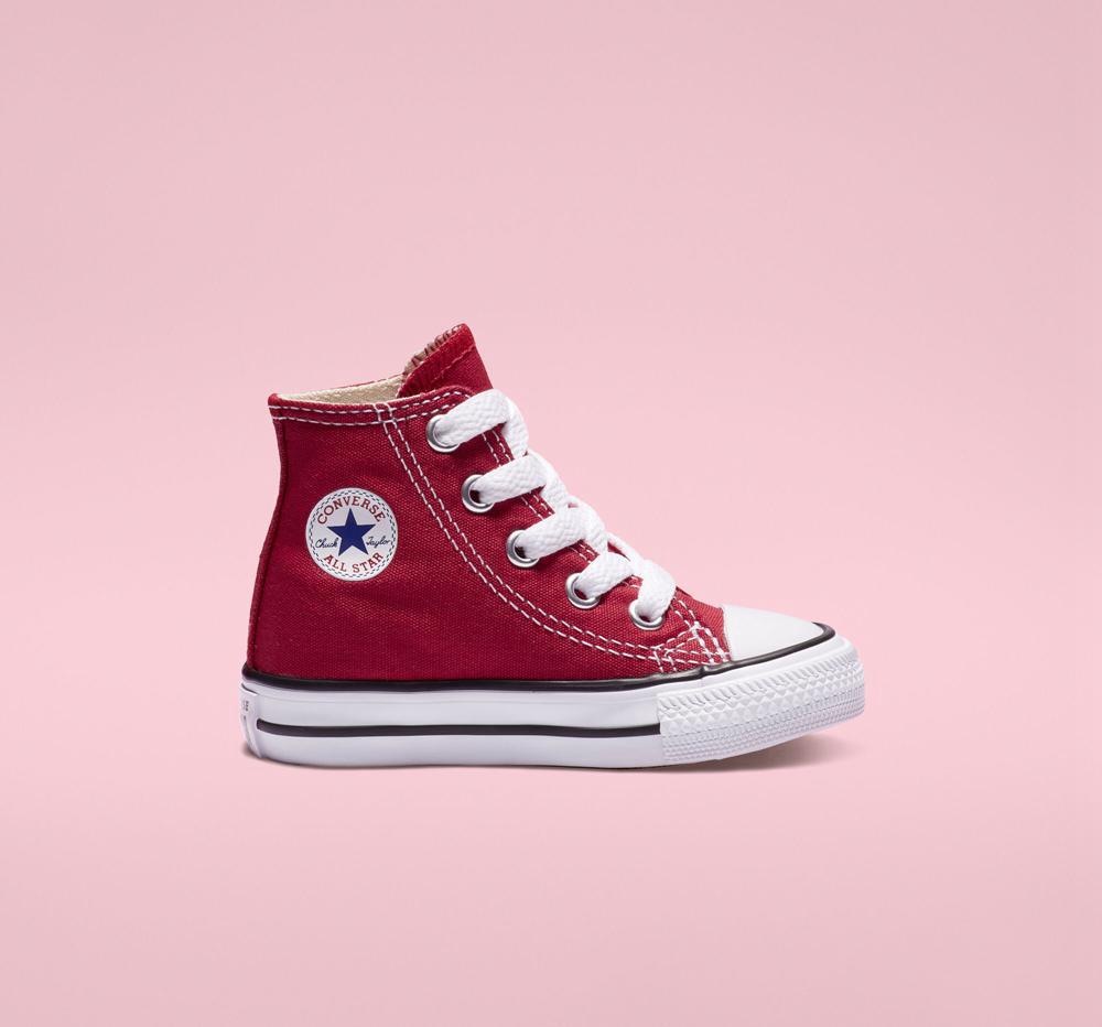 Red Boys' Converse Chuck Taylor All Star Classic Toddler High Tops India | BPJA-25467