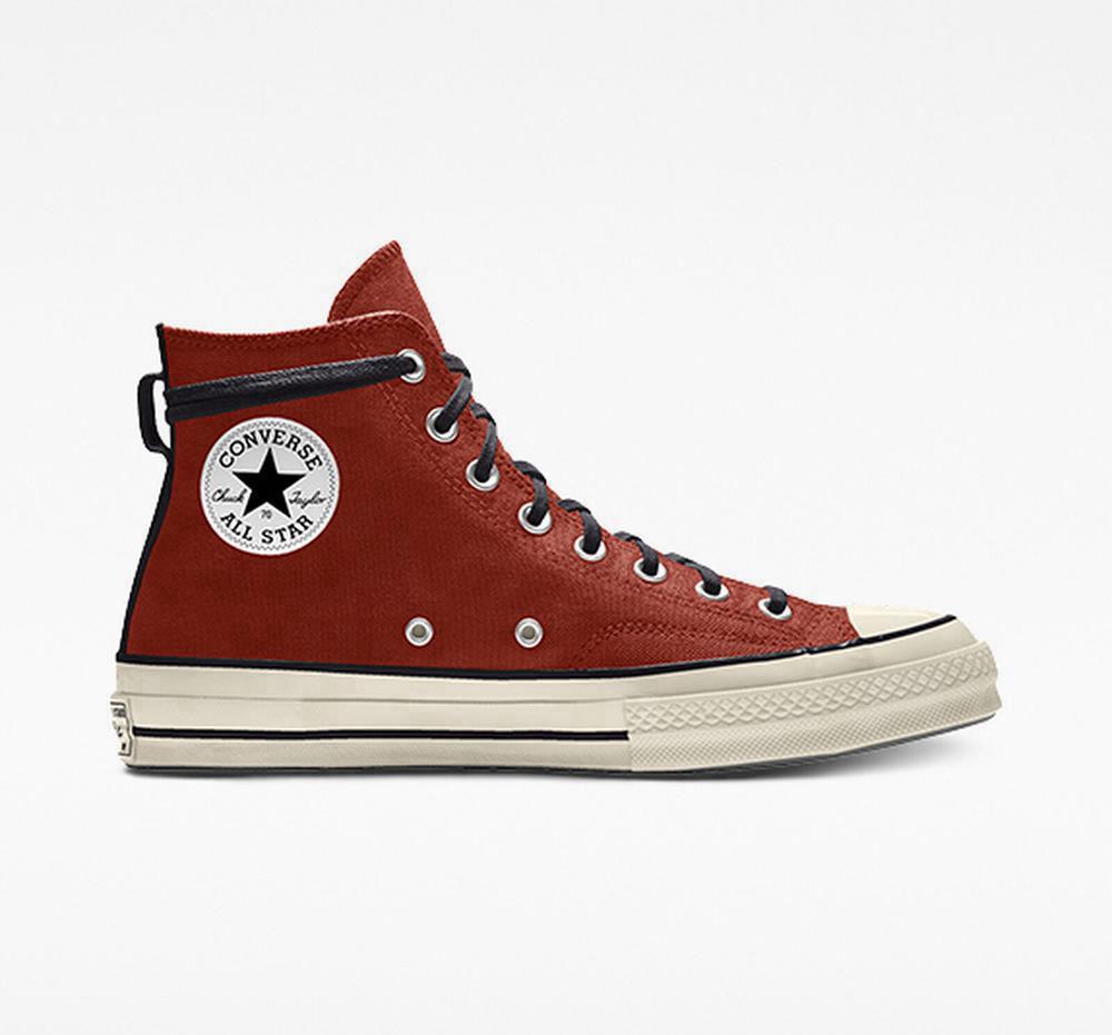 Rugged Orange Men's Converse Custom Chuck 70 Vintage Canvas By You Unisex High Tops India | AVRZ-49367