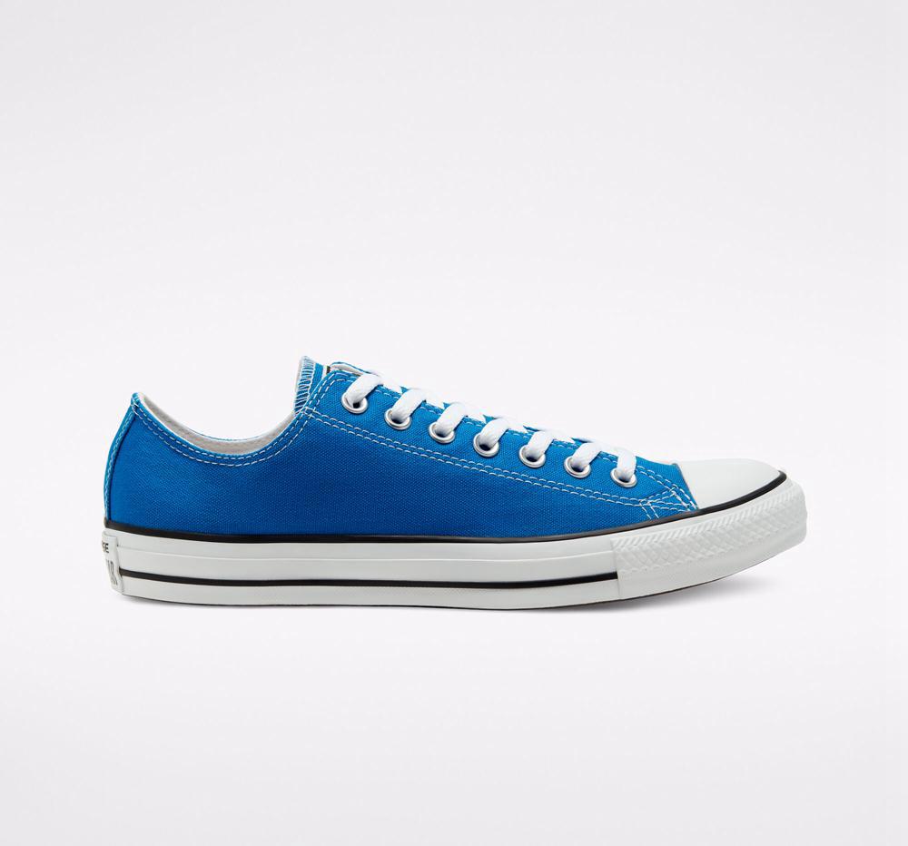 Snorkel Blue Men's Converse Chuck Taylor All Star Seasonal Color Unisex Low Tops India | ANOH-60924