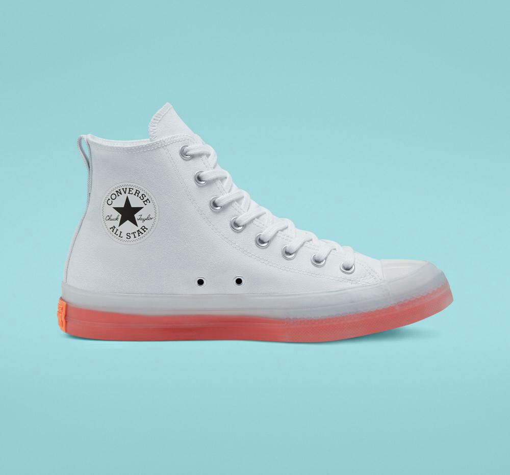 White / Clear / Wild Mango Men's Converse Chuck Taylor All Star Cx Unisex High Tops India | IWZQ-95684