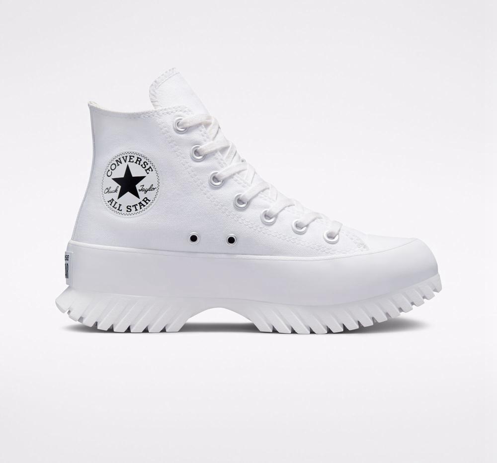 White / Egret / Black Men's Converse Chuck Taylor All Star Lugged 2.0 Unisex High Tops India | GIVC-48726