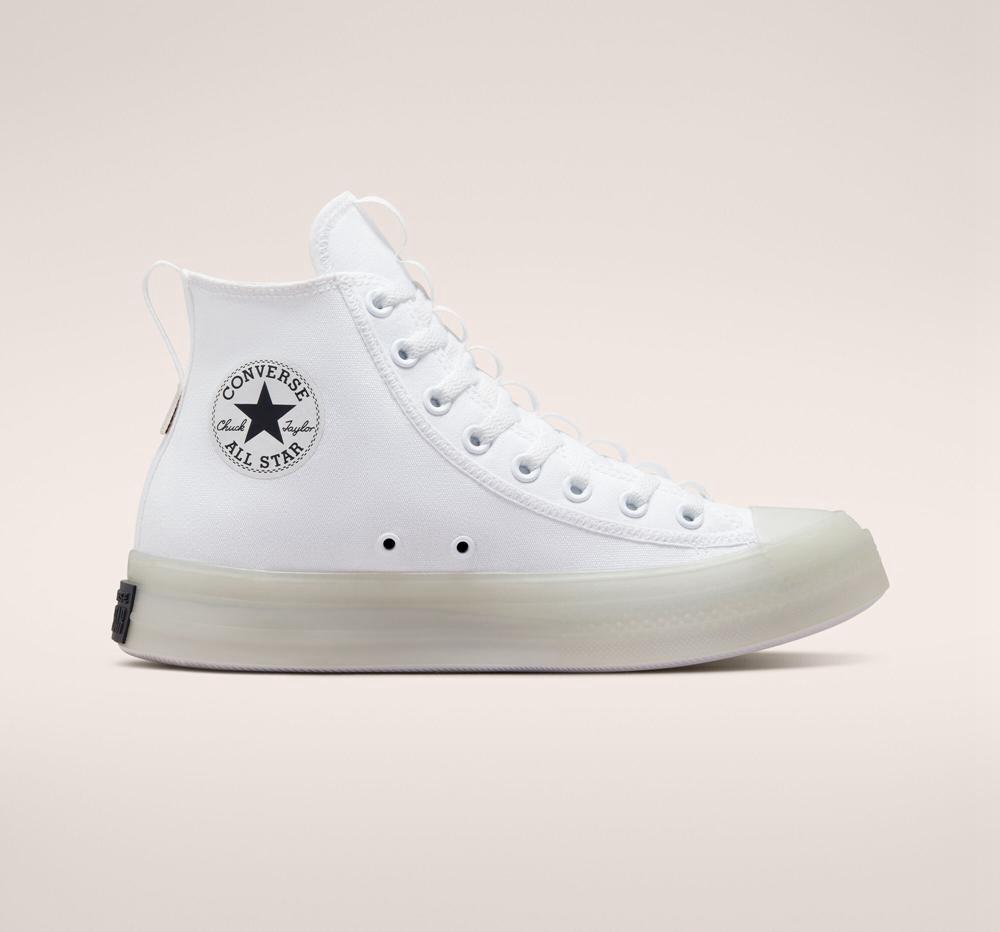 White / White / Black Women's Converse Chuck Taylor All Star Cx Explore Unisex High Tops India | CVFY-63720