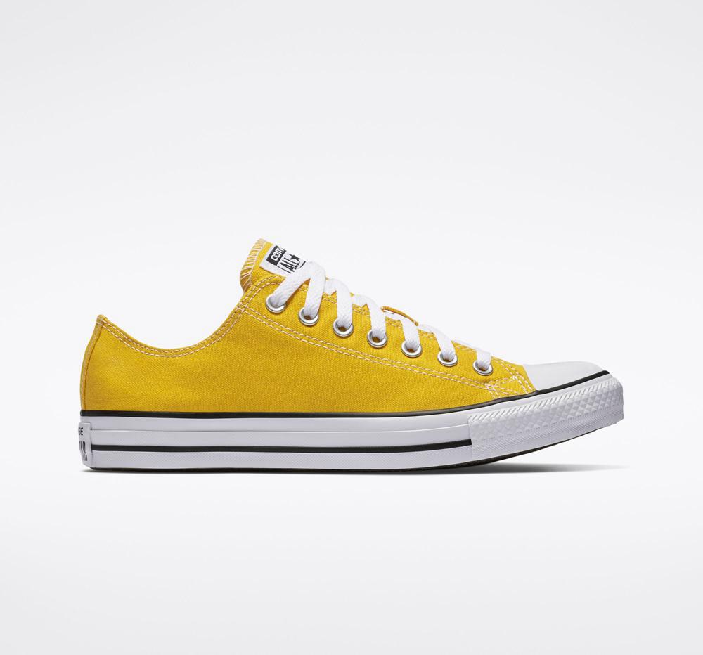 Yellow Lemon Chrome Men's Converse Chuck Taylor All Star Classic Unisex Low Tops India | YXTL-36740