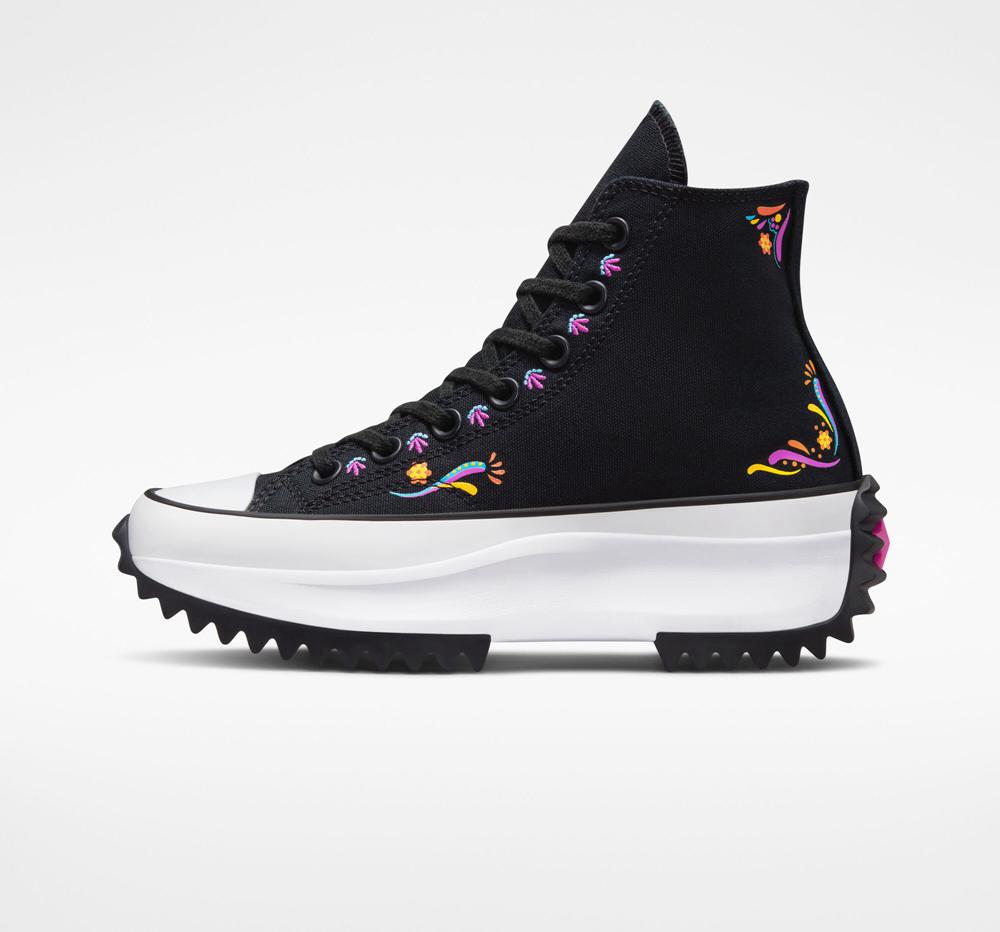 Black / Active Fuchsia / Amarillo Men's Converse Run Star Hike D%C3%Ada De Muertos Unisex High Top Platform Shoes  India |  MPEH-36791